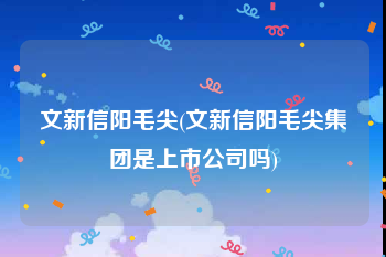 文新信阳毛尖(文新信阳毛尖集团是上市公司吗)