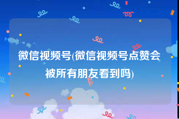 微信视频号(微信视频号点赞会被所有朋友看到吗)