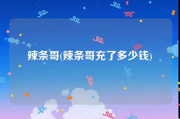 辣条哥(辣条哥充了多少钱)