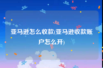 亚马逊怎么收款(亚马逊收款账户怎么开)