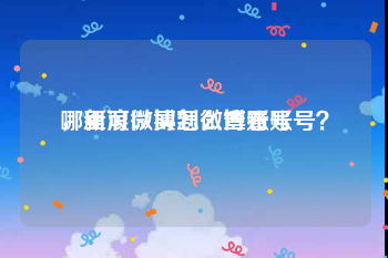 哪里可以买到微博账号
，新浪微博怎么查看账号？
