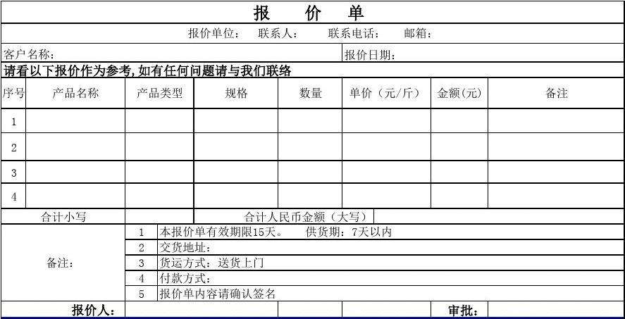 短视频报价单(短视频制作报价单)
