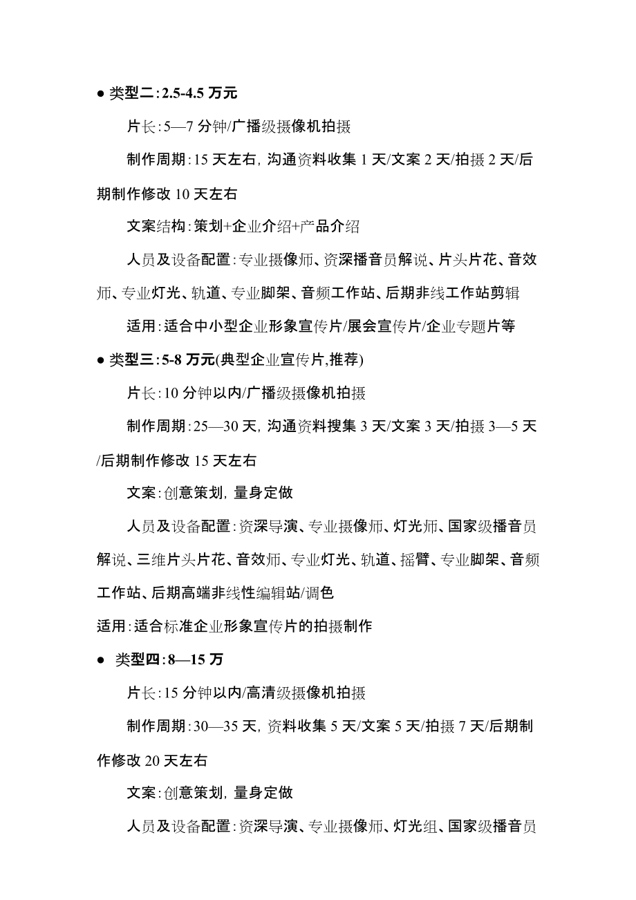 短视频拍摄剪辑报价单(1分钟视频剪辑报价明细)